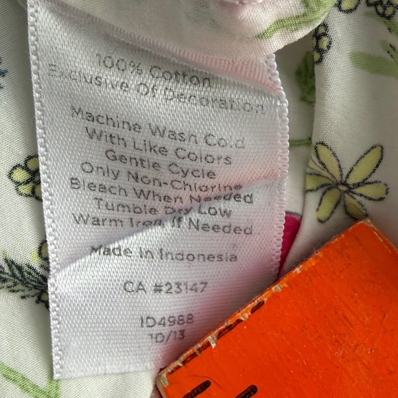 Talbots Women's Floral Button Down Shirt 14 Pink Blue Spring Layer 100% Cotton - Picture 5 of 7